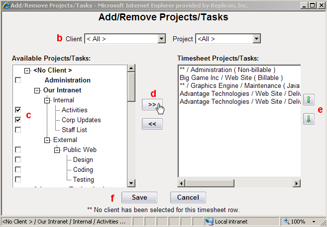 How To Add New Projects Or Tasks To The Timesheet In Web Timesheet Replicon